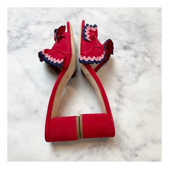 Loeffler Randall Vera Suede Ric Rac Slide Sandals 9.5 - Picture 9 of 11